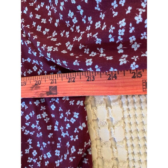 A.N.A. Boho Peasant Womens Plus Size XL Burgundy Patterened Blouse Top - Picture 8 of 10